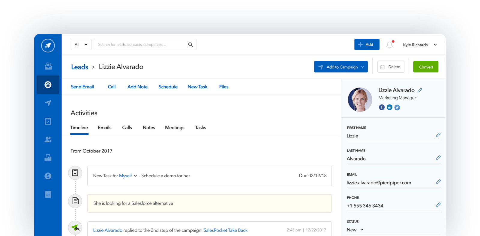 screenshot of Sales Prophet